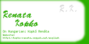 renata kopko business card